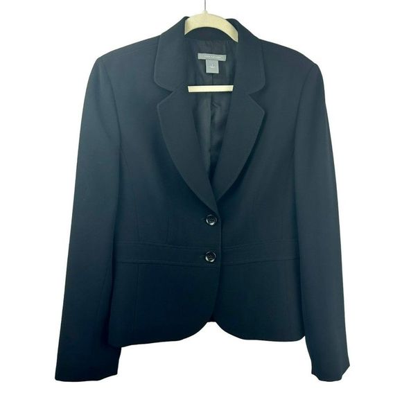 Ann Taylor Black Blazer Tailored Professional Suit Jacket - Picture 1 of 4